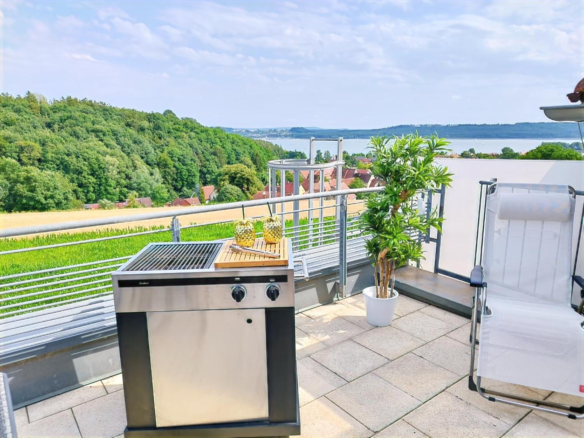 Seeblickapartment Fuer Bis Zu 12, Nuernberg & Schwabach In 30-35 Minuten Zu Erreichen, Sauna, Arbeitsplatz, Dachterrasse & Grill Spalt Exterior foto